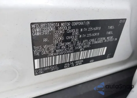 2023 Toyota Rav4 Hybrid Limited from USA, damaged, VIN JTMD6RFV6PD088661